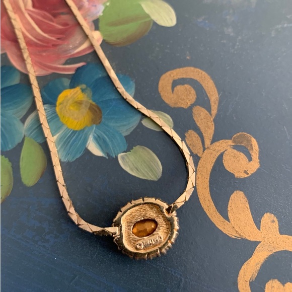 Gorgeous 1990’s Vintage Christian Dior gold-tone and blue signed Necklace - Picture 6 of 6